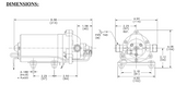 Technical drawing of a mechanical component with dimensions
