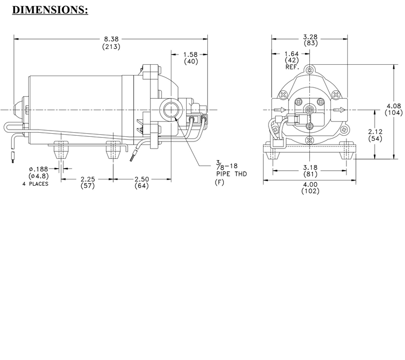 1.8 GPM, 50PSI, 12V, Pump, 8000-543-236