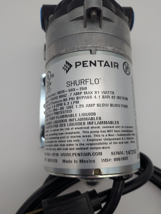 Bypass Pump, 1.4 GPM, 45 PSI Bypass, 115V,  8020-503-250