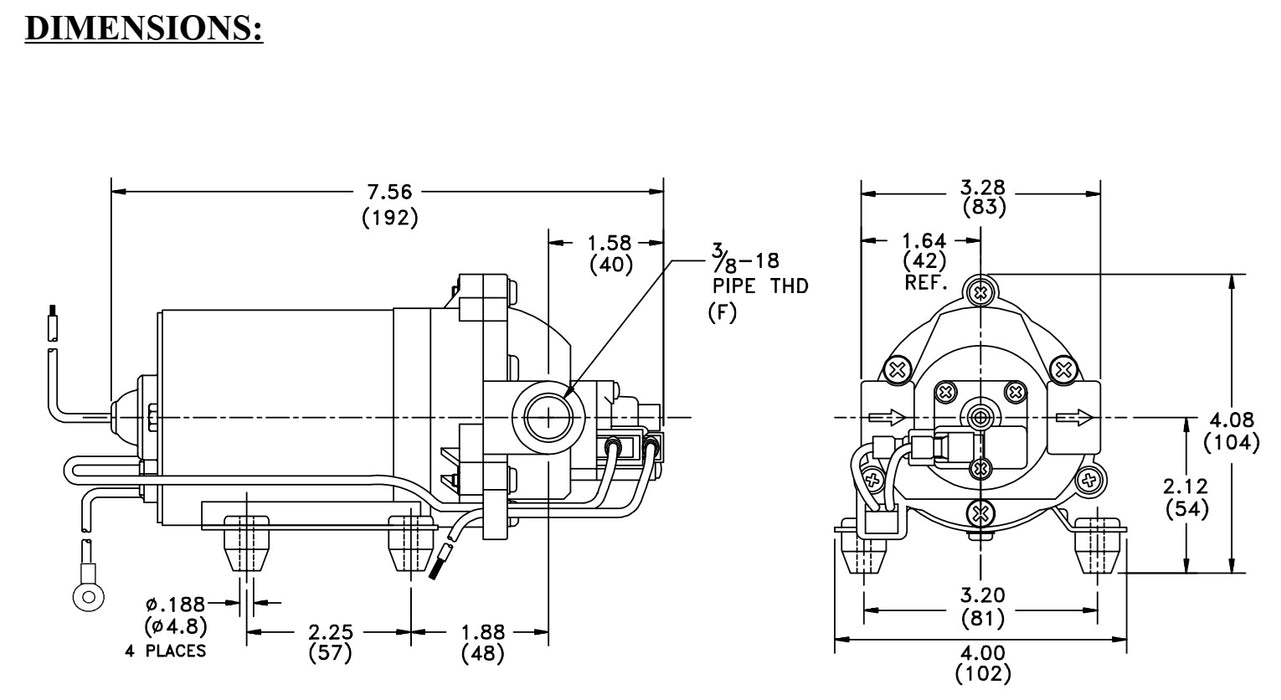 1.2 GPM Demand Pump, 60 PSI Switch, 230V, 8090-212-246