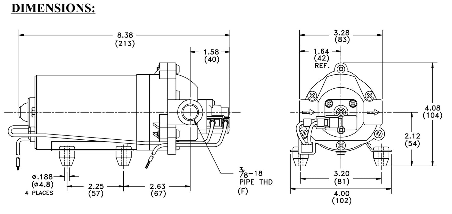 1.4 GPM Demand Pump, 100 PSI Switch, 230V, 8090-902-278